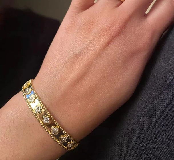 Van cleef inspired bracelet gold