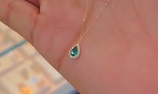 Emerald princess drop necklace best seller