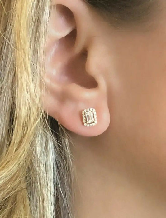 Luxurious evening studs(gold)