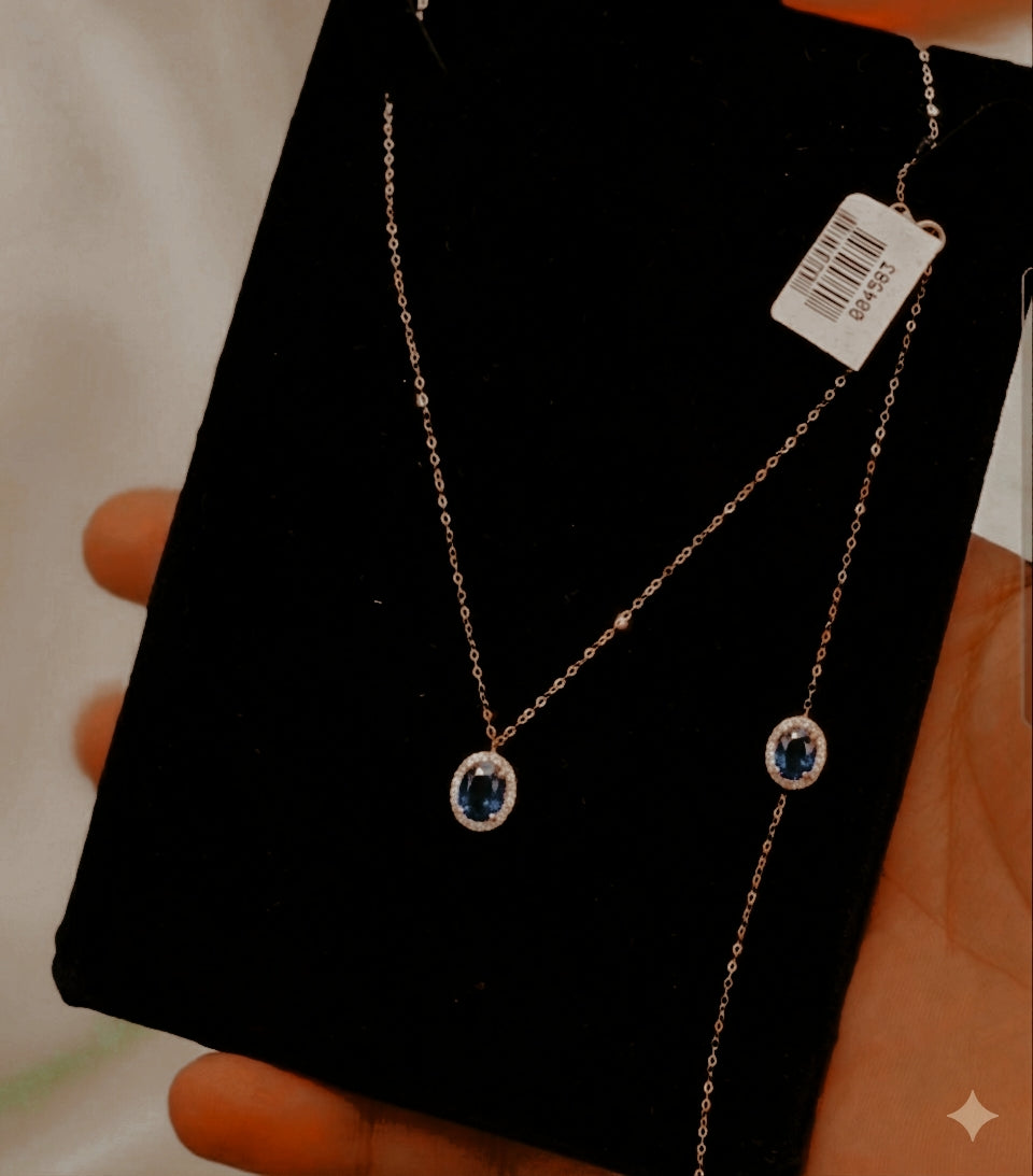 Blue Diana necklace