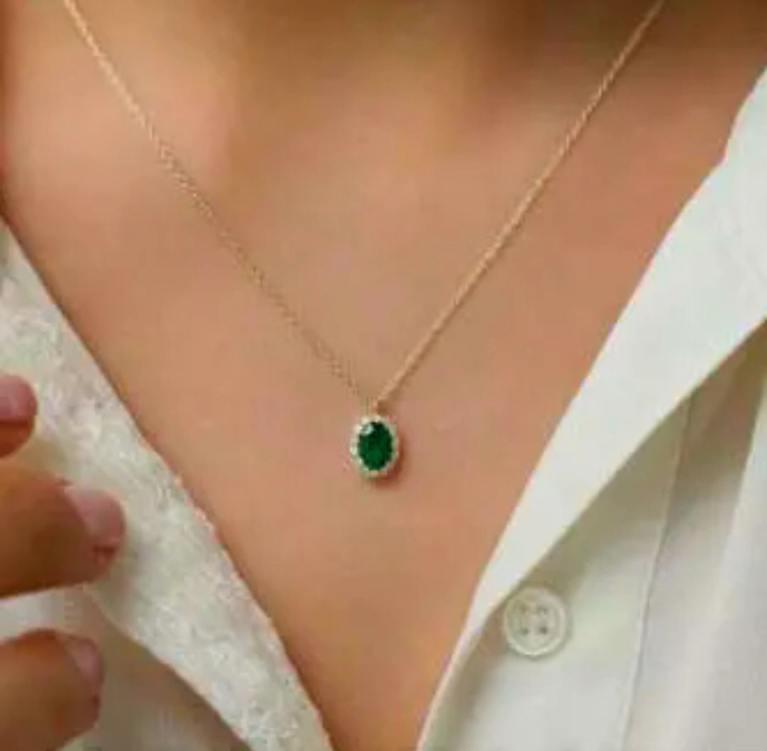 Emerald juliet necklace