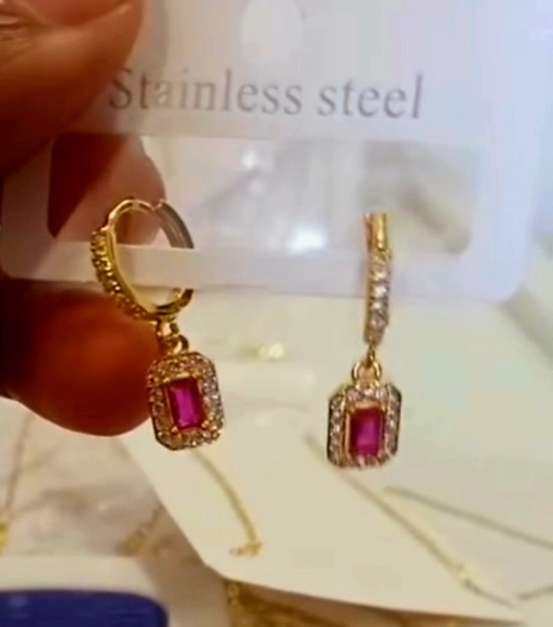 Egyptian ruby earrings