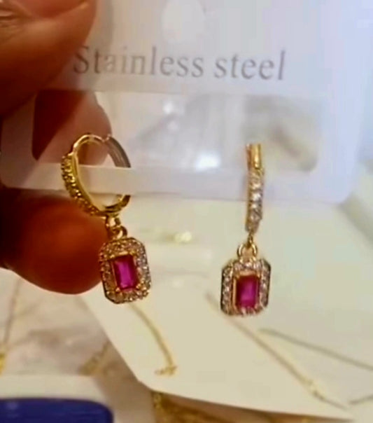 Egyptian ruby earrings