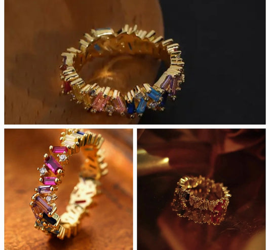 Luxury Multi colour band ring