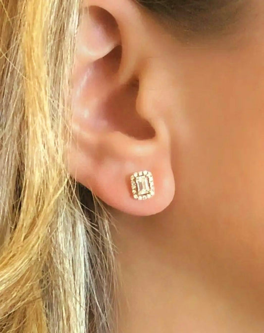 Luxurious evening studs(gold)