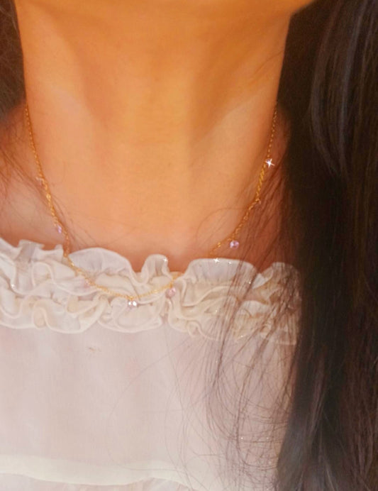 White lily necklace
