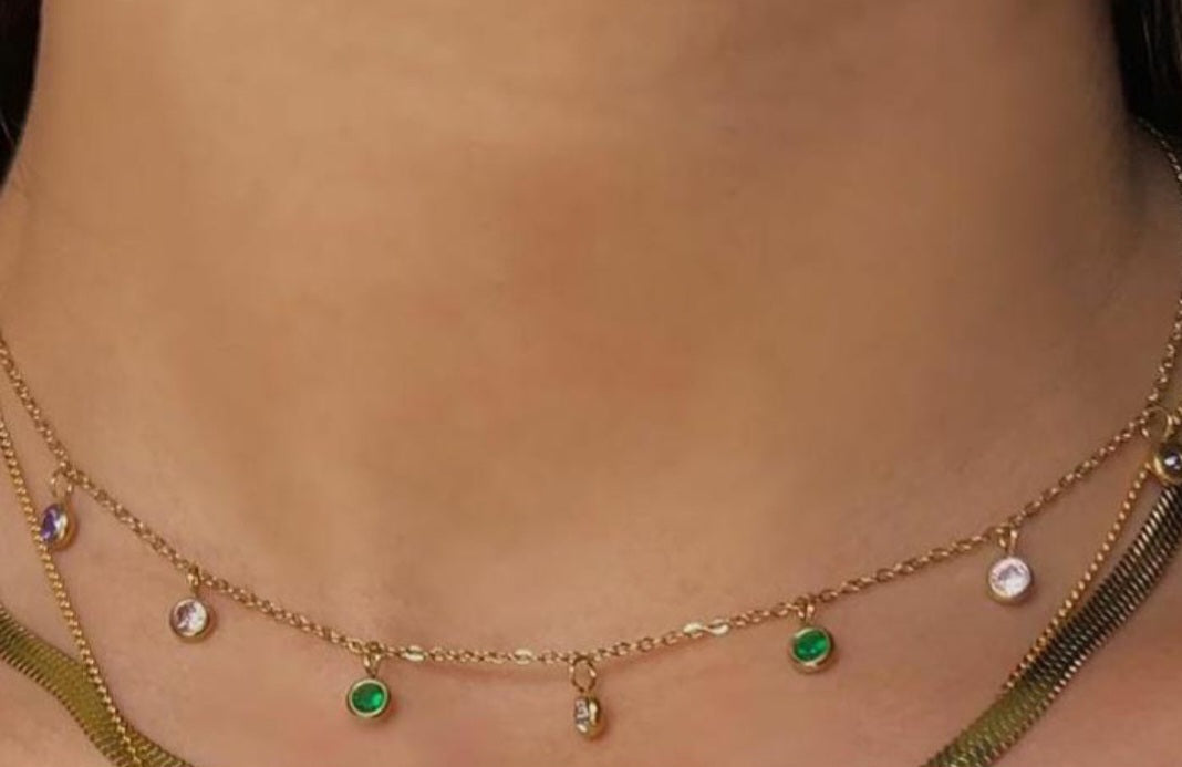 Emerald dravida necklace