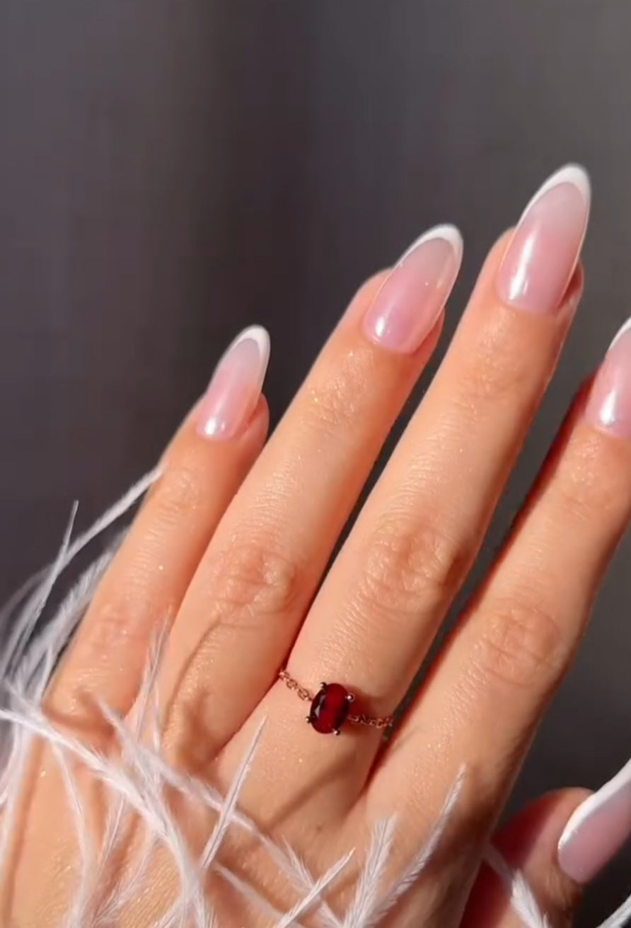 Red wine oval  adjustable chain ring
