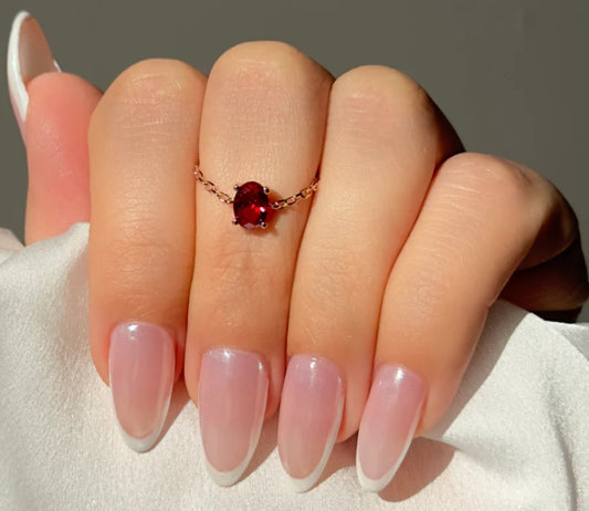 Red wine oval  adjustable chain ring