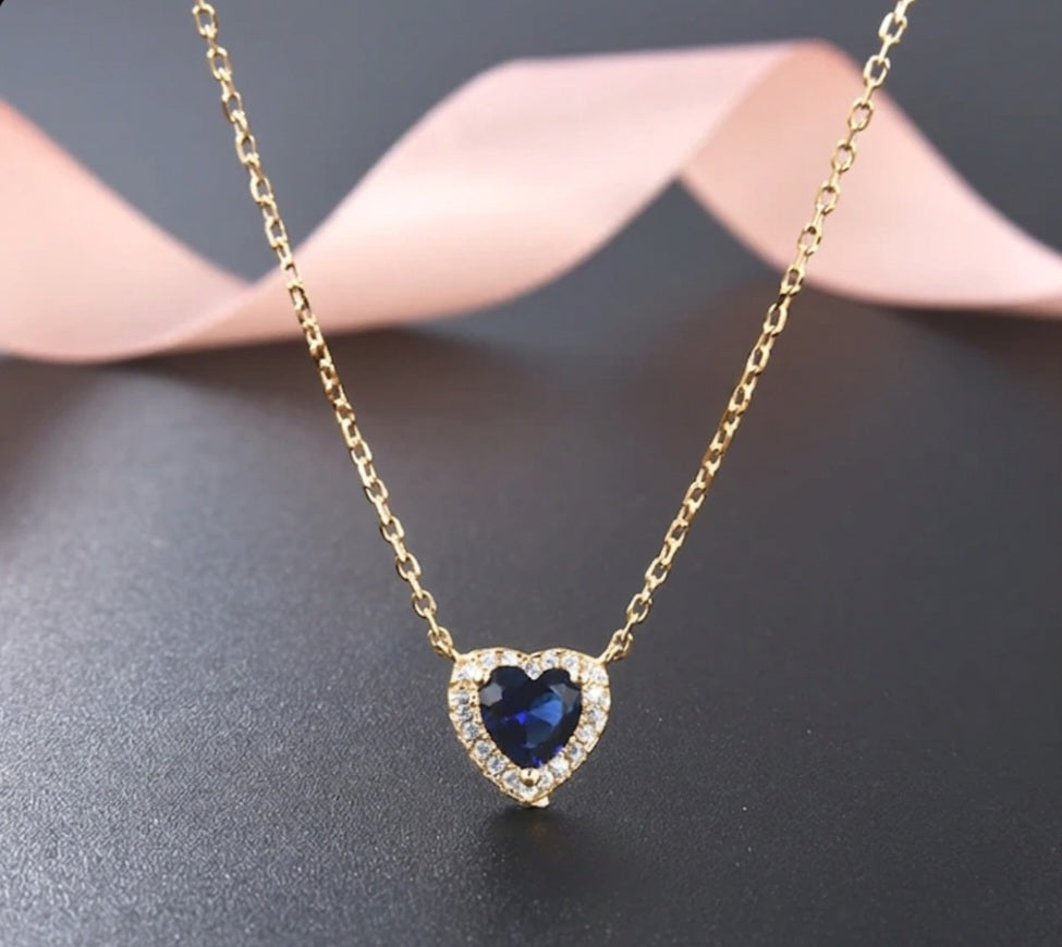 Most loved Blue heart necklace