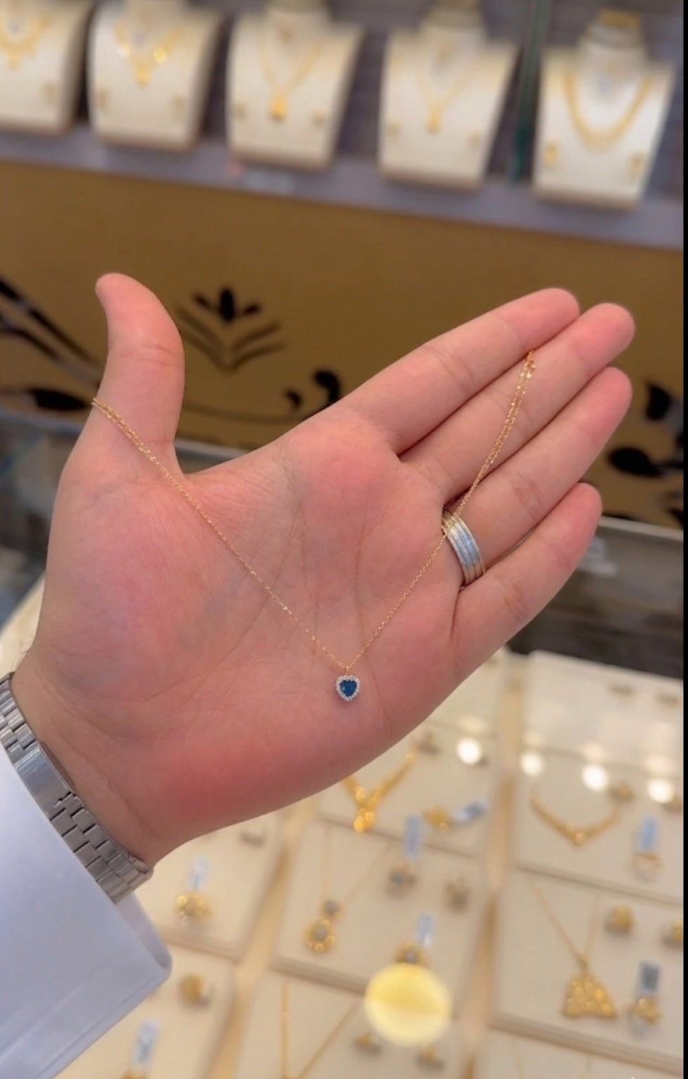Most loved Blue heart necklace