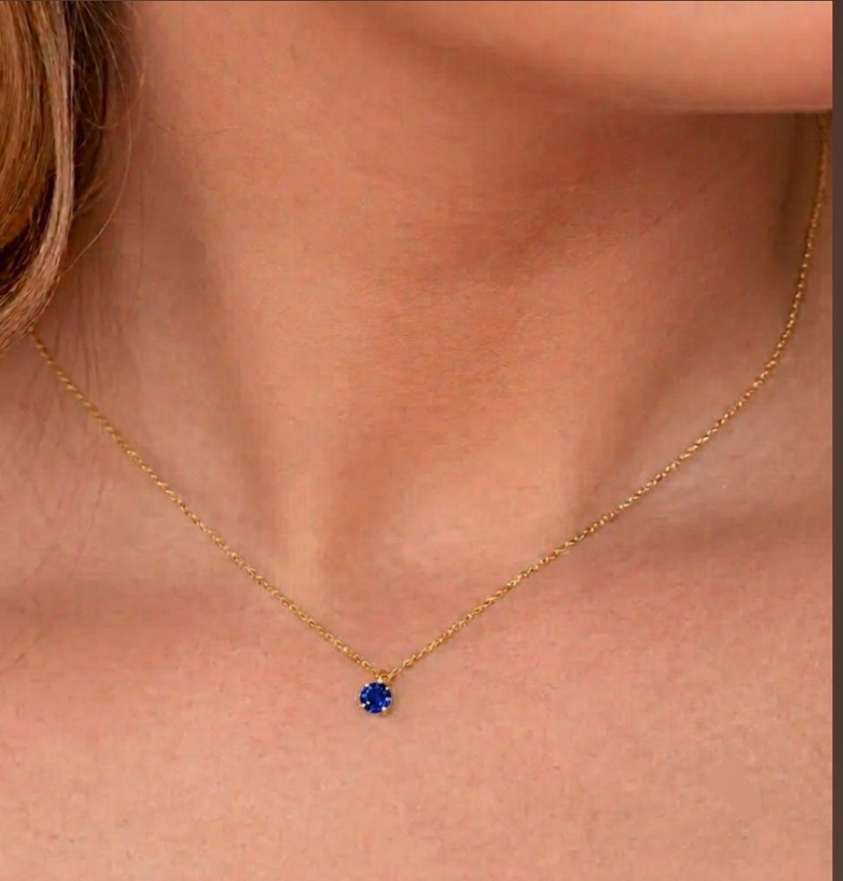 Deep ocean solitaire necklace