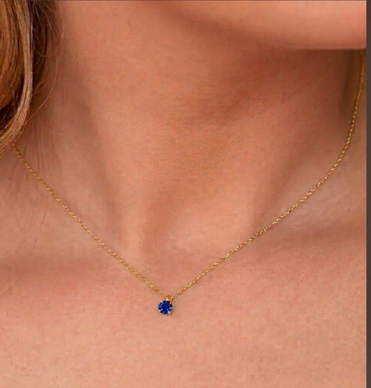 Deep ocean solitaire necklace