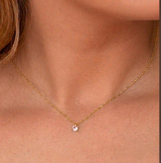 Baby pink tiny diamond