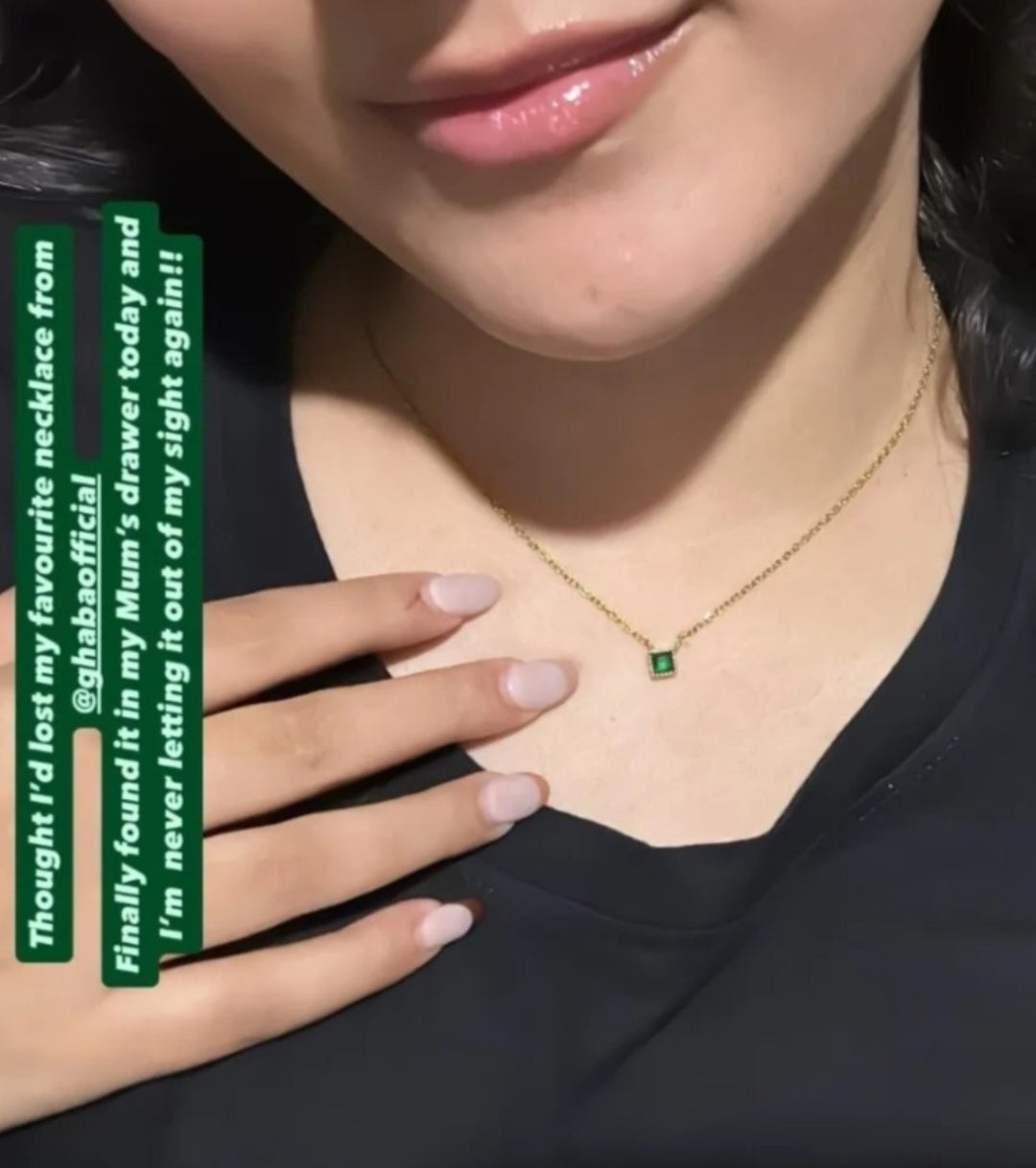 Emerald maharani set ( necklace + earing)