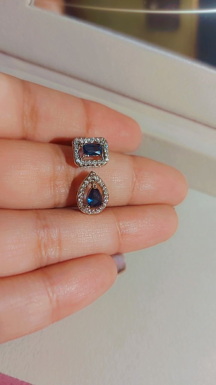 Blue silver night diva ring