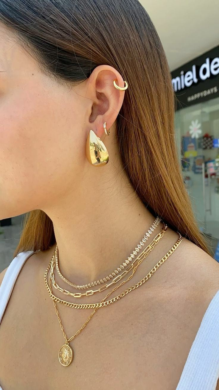 Huge bottega gold earrings