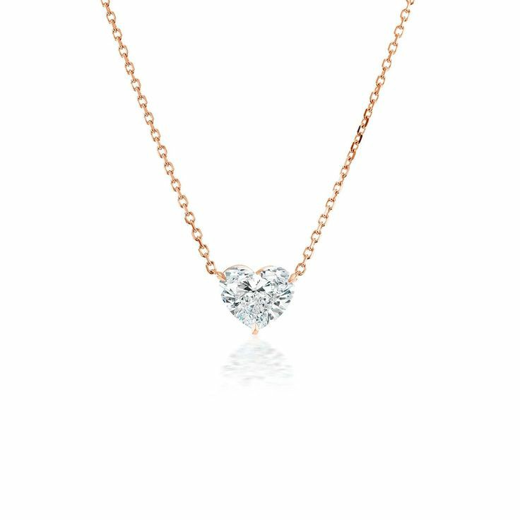 Pretty girl heart necklace (rosegold/gold)