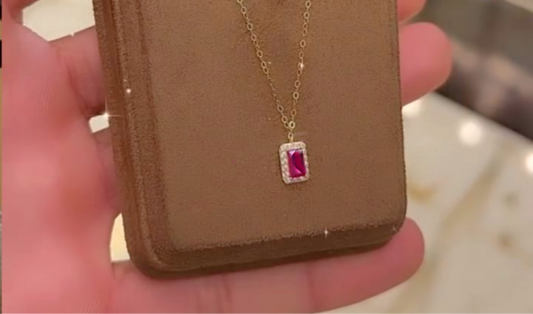 Ruby pink necklace