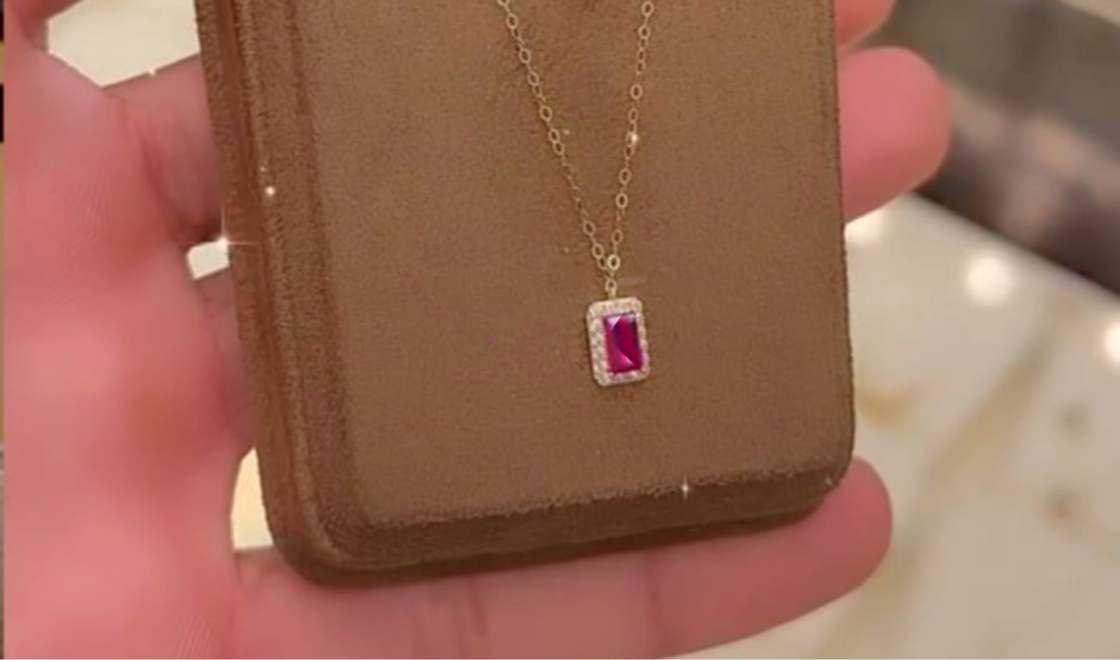 Ruby pink necklace