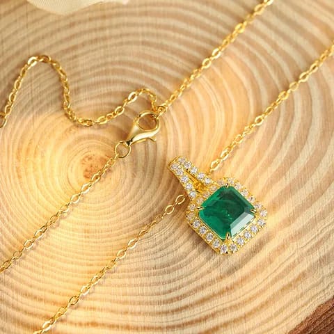 Emerald square corporate necklace