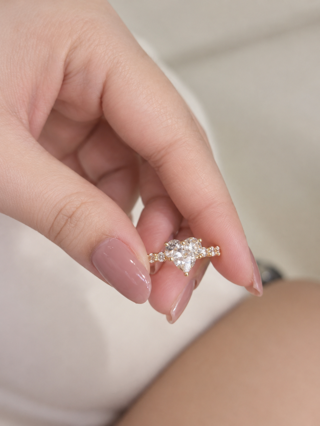 Royal heart ring (Adjustable)