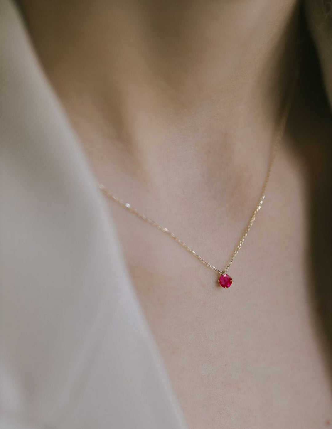 Ruby pink tiny round