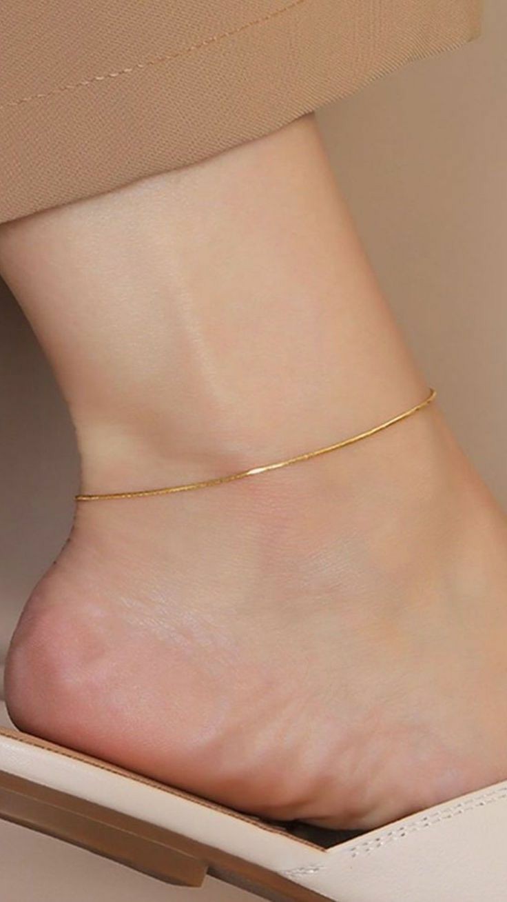 Simple gold anklet ( for 1 leg)