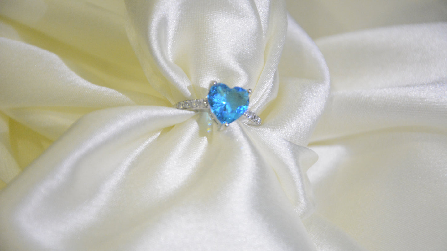 Starnight heart ring ( adjustable)