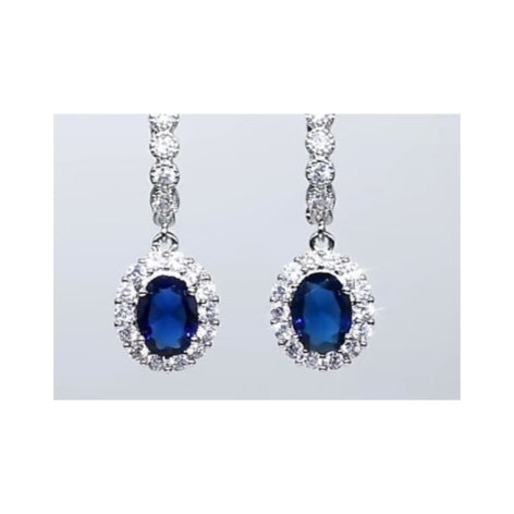 Rich blue diana earrings