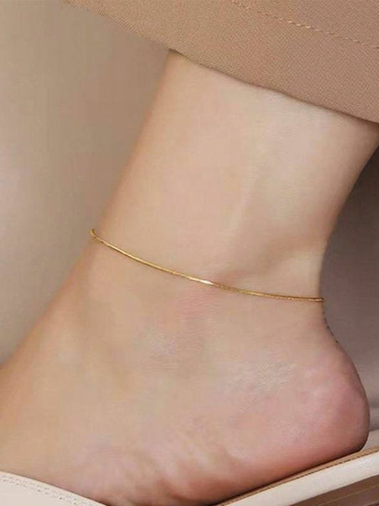 Simple gold anklet ( for 1 leg)