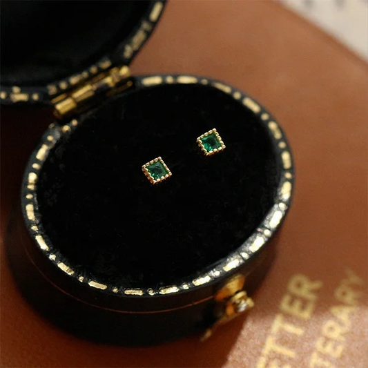 Maharani emerald studs