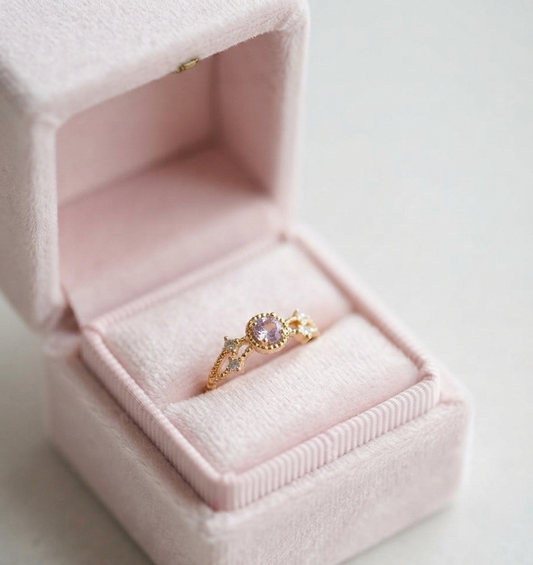 Lavender princess ring( adjustable)