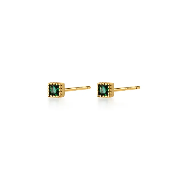 Maharani emerald studs