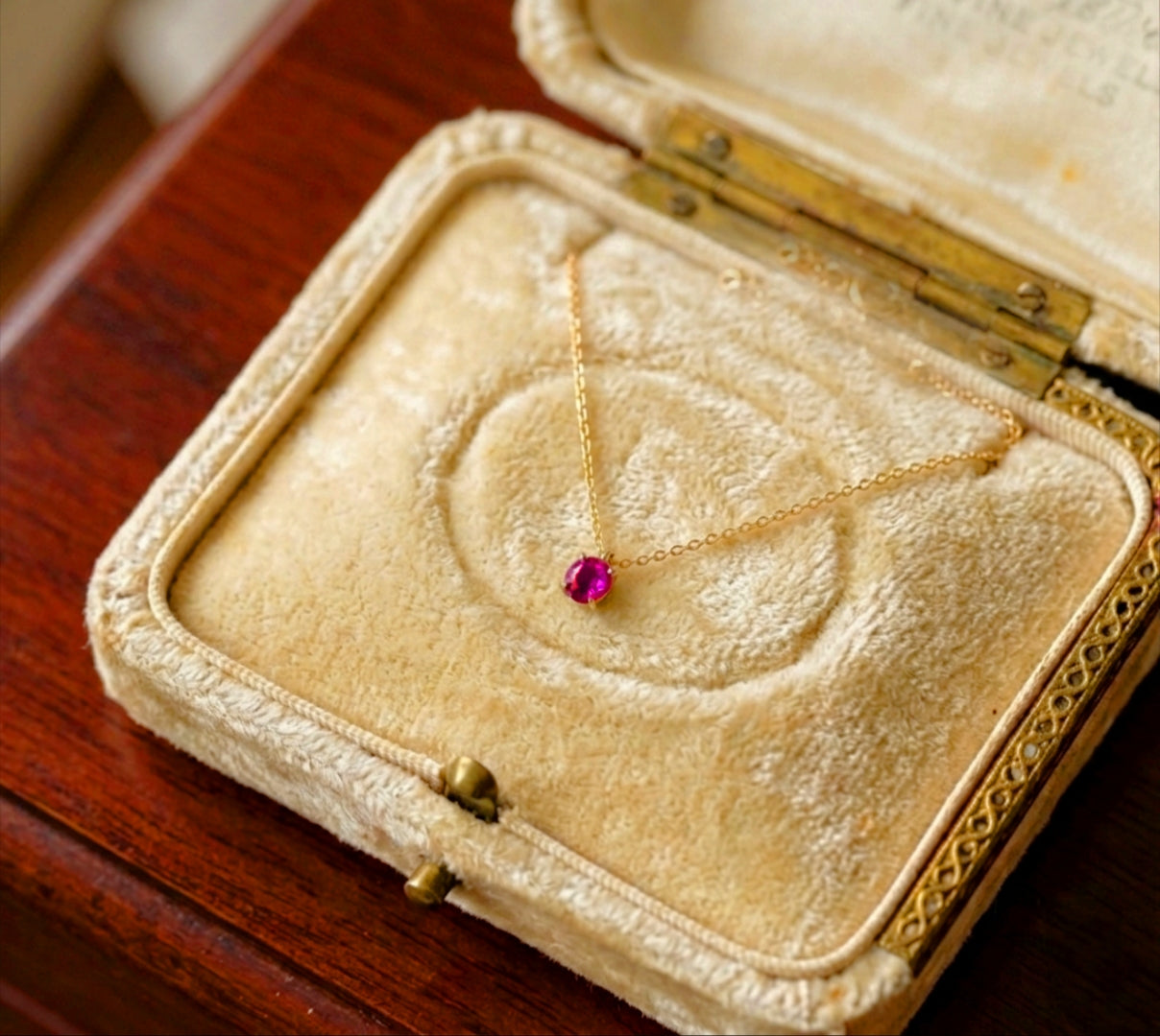Ruby pink tiny round