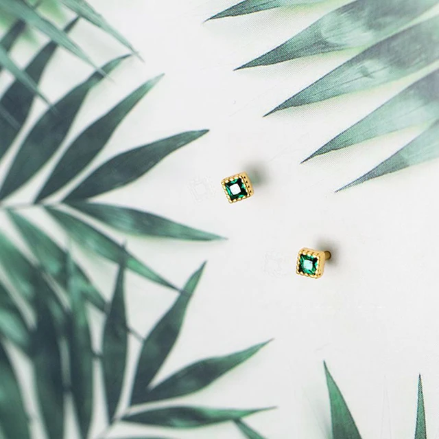 Maharani emerald studs