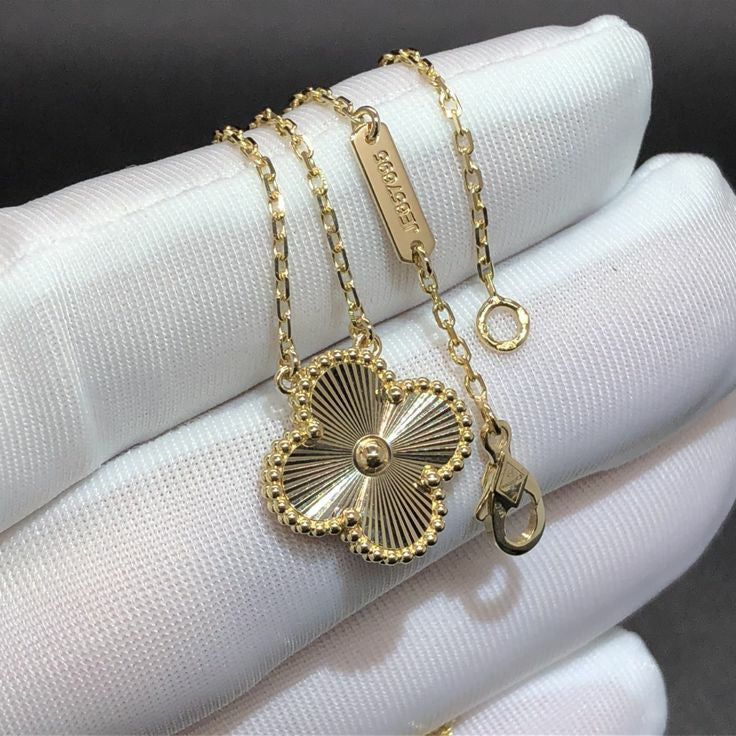 Petite Four Leaf Clover Necklace | Good Luck Pendant | Liven Company