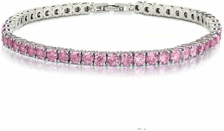 Baby pink tennis bracelet