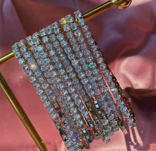 Classic gold tennis bracelet length 19cm